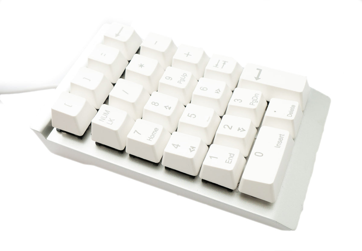 Numpad Ziffernblock 23 Tasten USB 2.0 Typ A mechanische Tastatur mit LED in Weiß | System-S