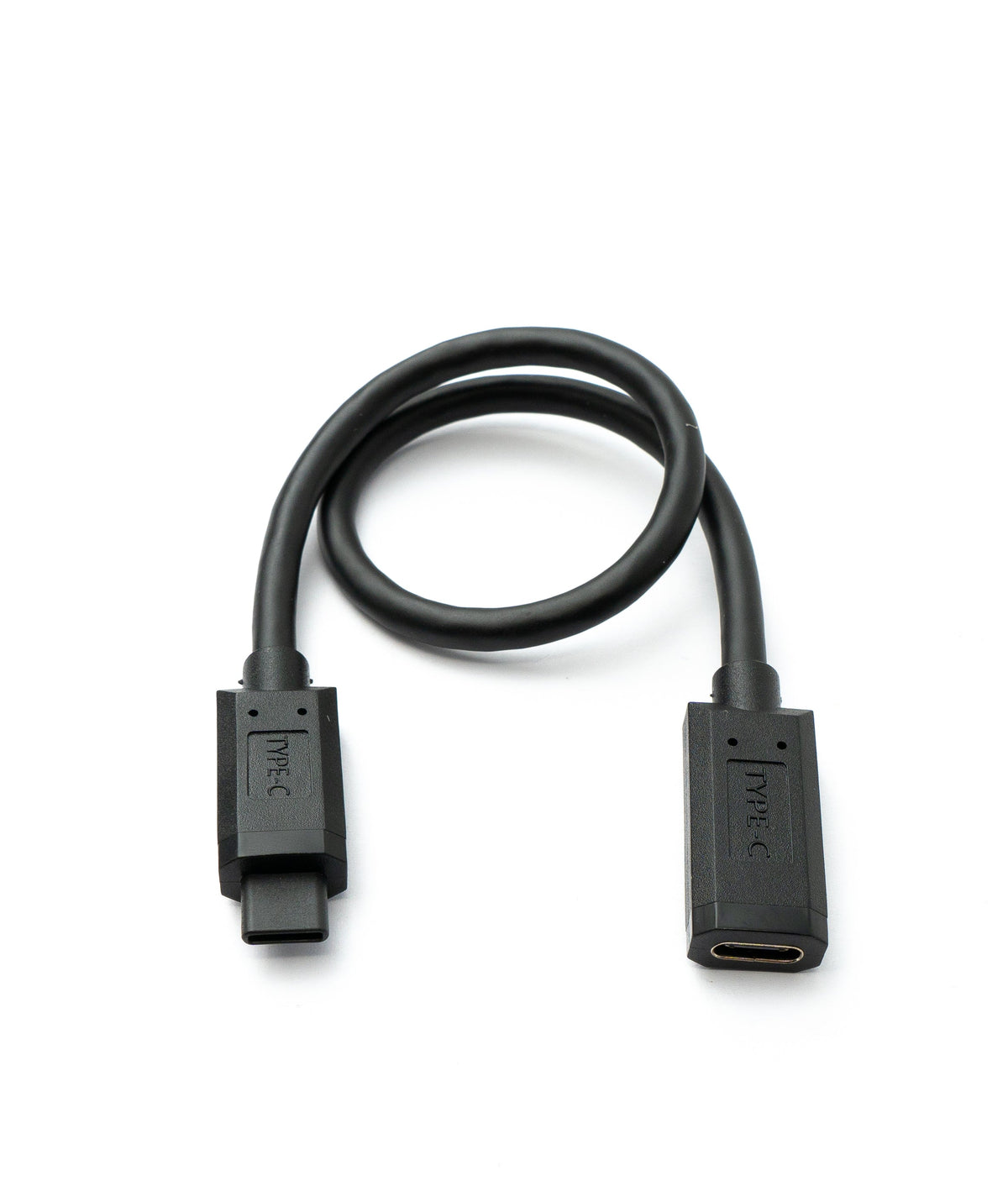 USB 3.1 Gen 2 Typ C Kabel 30 cm Stecker zu Buchse 10 Gbit/s 100W Kratz Schutz Winkel | System-S