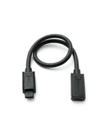 USB 3.1 Gen 2 Typ C Kabel 30 cm Stecker zu Buchse 10 Gbit/s 100W Kratz Schutz Winkel | System-S