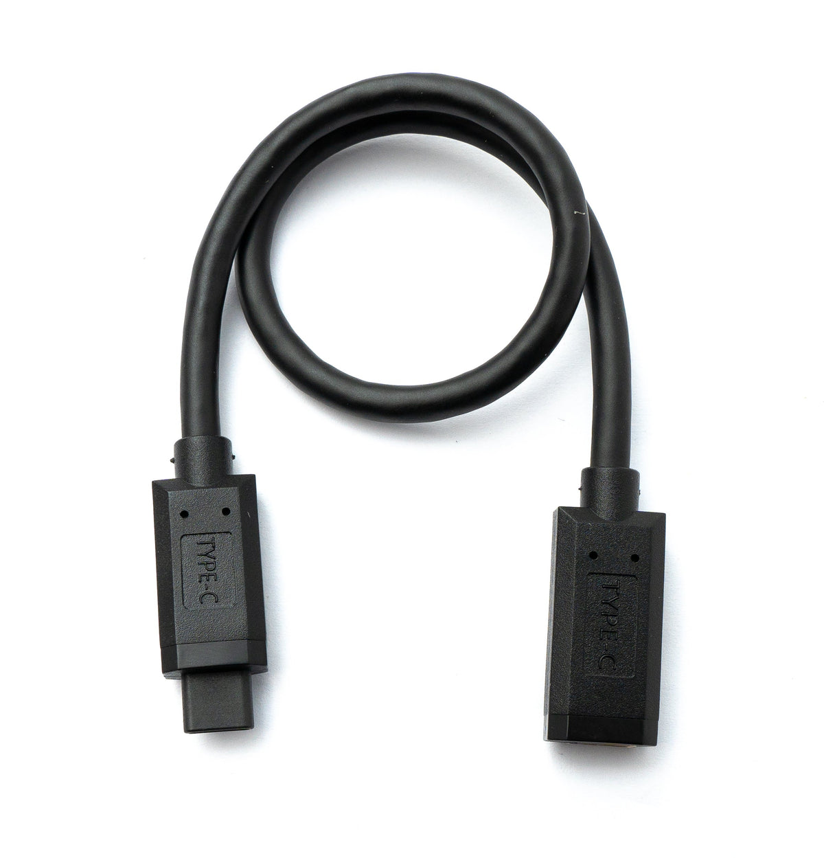 USB 3.1 Gen 2 Typ C Kabel 30 cm Stecker zu Buchse 10 Gbit/s 100W Kratz Schutz Winkel | System-S