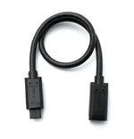 USB 3.1 Gen 2 Typ C Kabel 30 cm Stecker zu Buchse 10 Gbit/s 100W Kratz Schutz Winkel | System-S
