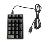 Numpad Ziffernblock 21 Tasten USB 2.0 Typ A mechanische Tastatur mit LED RGB Backlight | System-S