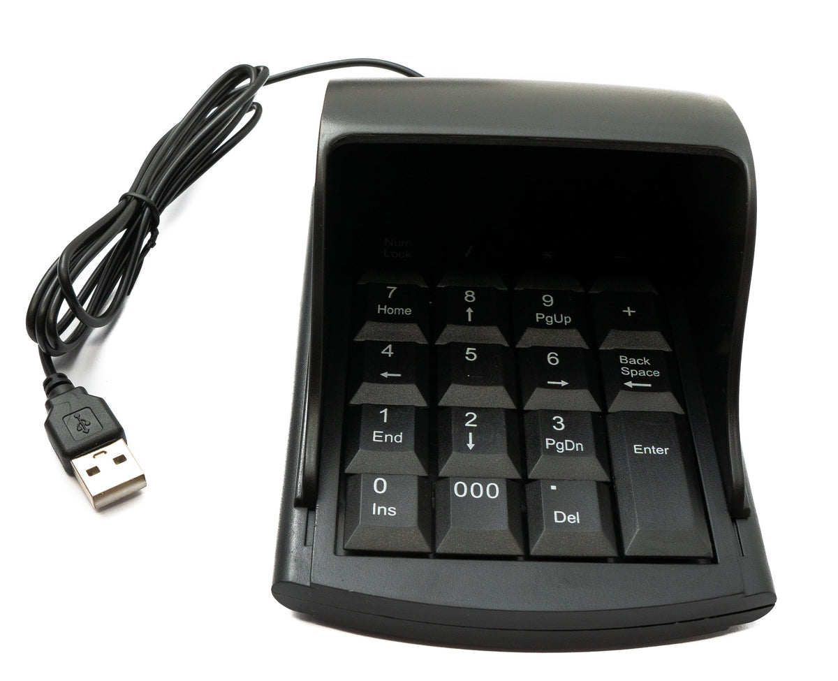 Numpad Ziffernblock Anti Peeping 19 Tasten USB 2.0 Typ A Tastatur mit Sichtschutz | System-S