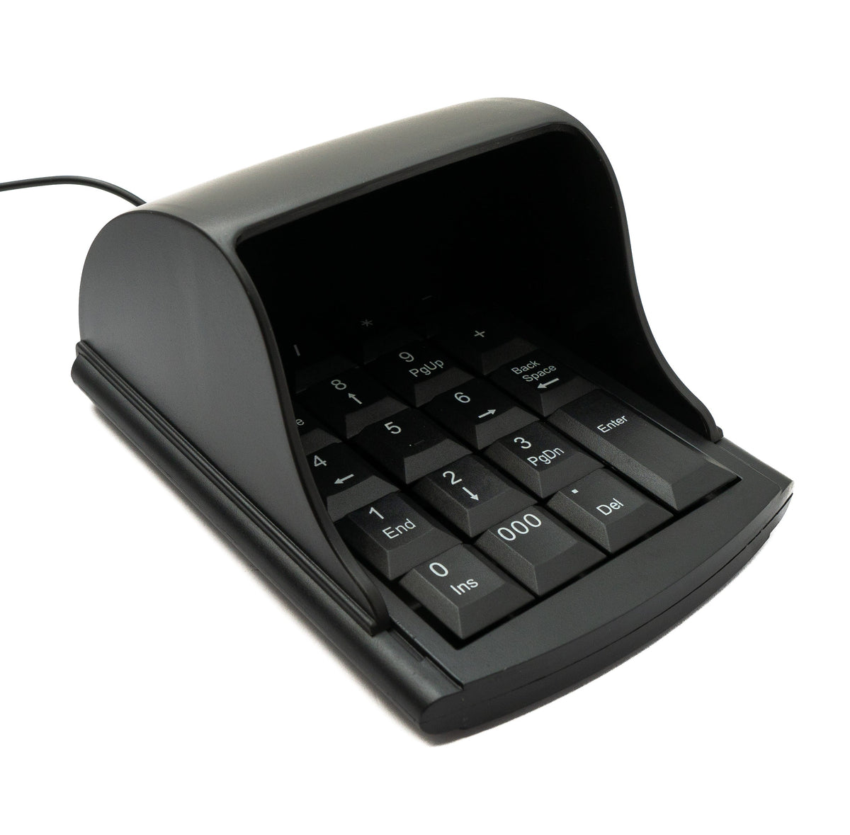 Numpad Ziffernblock Anti Peeping 19 Tasten USB 2.0 Typ A Tastatur mit Sichtschutz | System-S