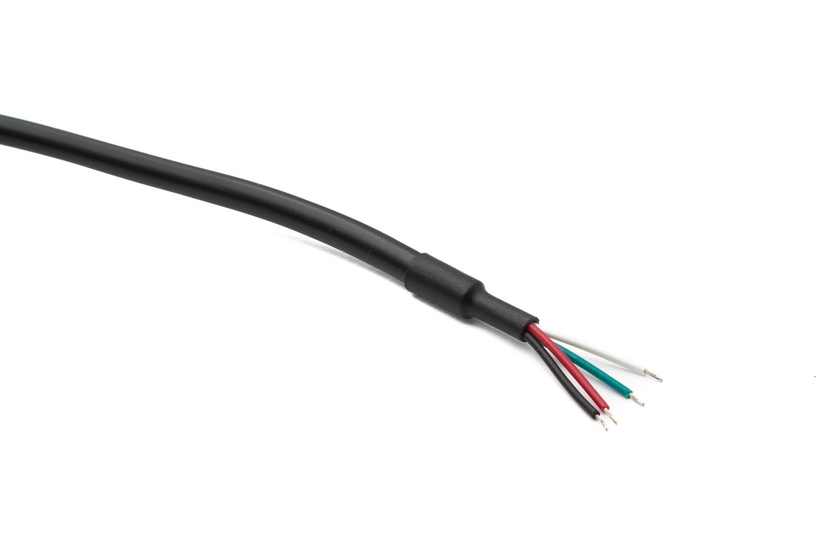 USB 2.0 Kabel 180 cm Typ A zu RS485 4 Pin Pigtail Draht in Schwarz | System-S