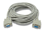 D Sub Nullmodem Kabel 10 m 9 Pin Buchse zu Buchse RS232 DB9 Adapter in Grau | System-S