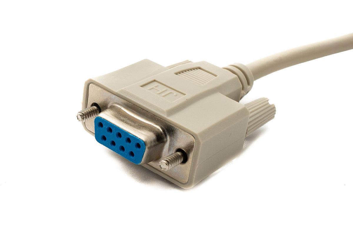 D Sub Kabel 150 cm 9 Pin Buchse zu Buchse RS232 DB9 in Grau | System-S
