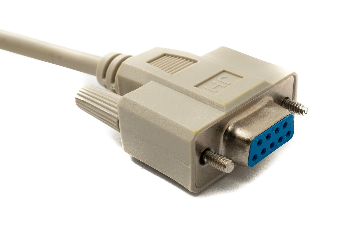 D Sub Kabel 150 cm 9 Pin Buchse zu Buchse RS232 DB9 in Grau | System-S