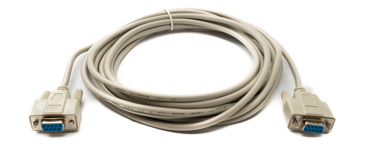 D Sub Kabel 5 m 9 Pin Buchse zu Buchse RS232 DB9 in Grau | System-S
