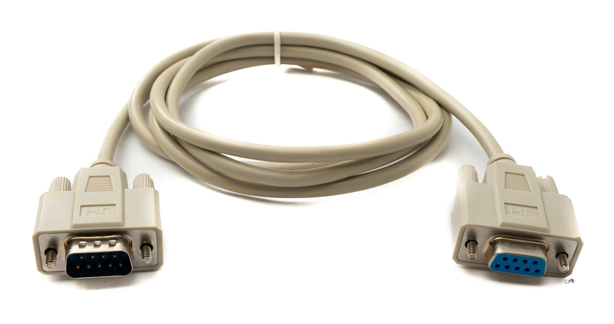 D Sub Kabel 150 cm 9 Pin Stecker zu Buchse RS232 DB9 in Grau | System-S