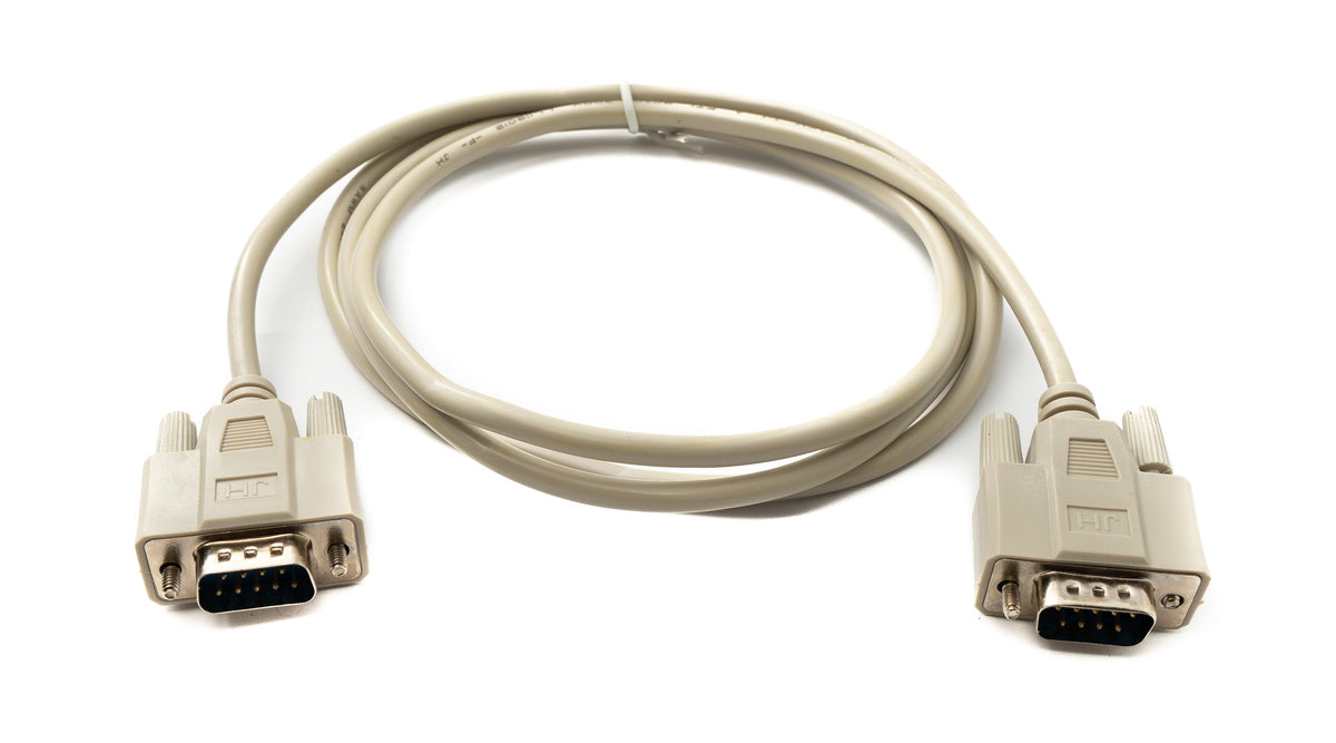 D Sub Kabel 150 cm 9 Pin Stecker zu Stecker RS232 DB9 in Grau | System-S