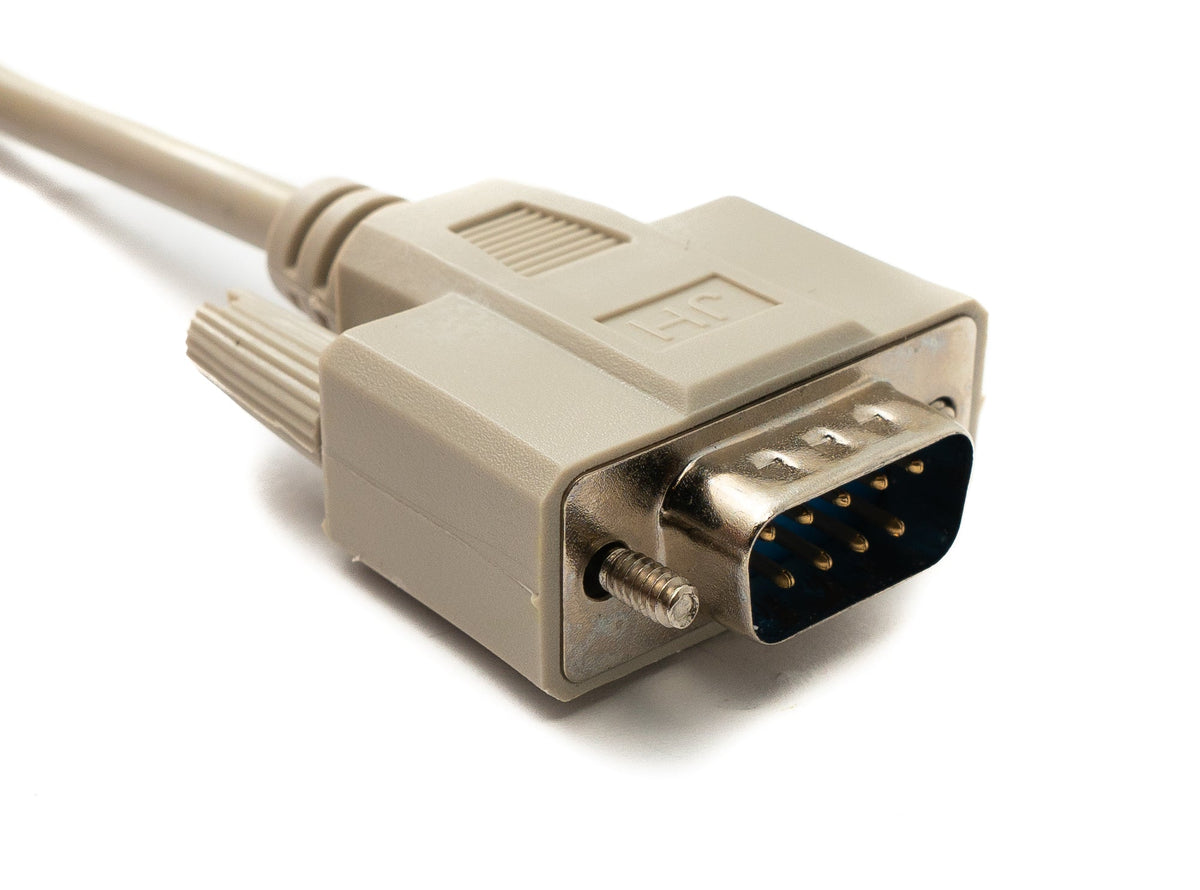 D Sub Kabel 150 cm 9 Pin Stecker zu Stecker RS232 DB9 in Grau | System-S