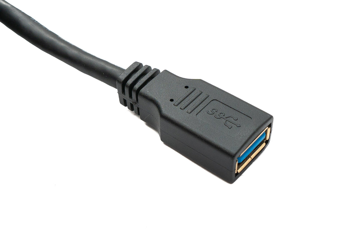 USB 3.0 Kabel 10 m Typ C Stecker zu Buchse 5 Gbit/s in Schwarz | System-S