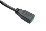 USB 3.0 Kabel 10 m Typ C Stecker zu Buchse 5 Gbit/s in Schwarz | System-S