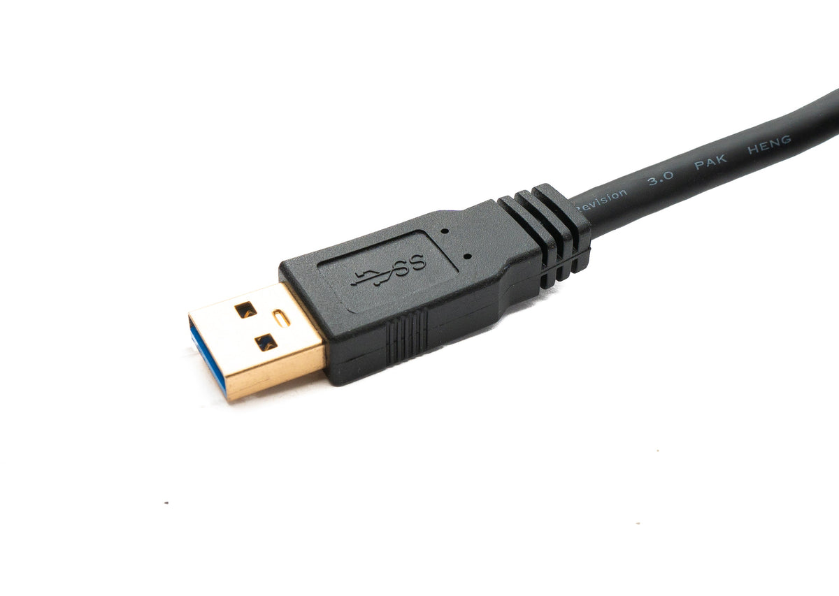 USB 3.0 Kabel 10 m Typ C Stecker zu Buchse 5 Gbit/s in Schwarz | System-S