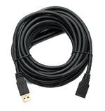 USB 3.0 Kabel 8 m Typ C Stecker zu Buchse 5 Gbit/s in Schwarz | System-S