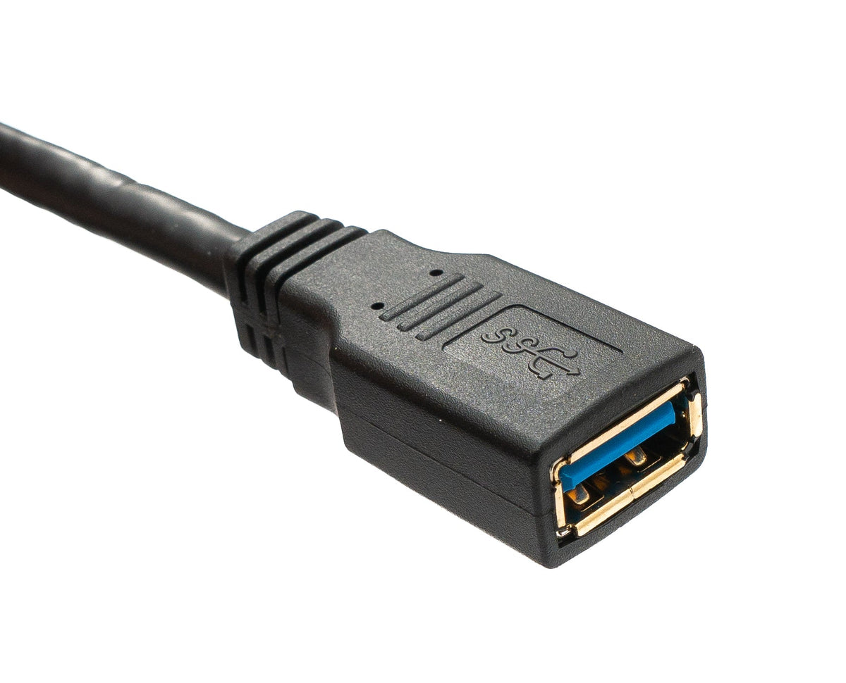 USB 3.0 Kabel 8 m Typ C Stecker zu Buchse 5 Gbit/s in Schwarz | System-S
