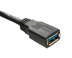 USB 3.0 Kabel 8 m Typ C Stecker zu Buchse 5 Gbit/s in Schwarz | System-S