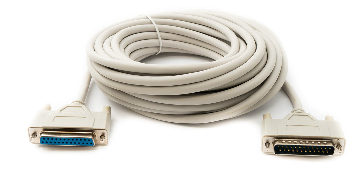 D Sub Kabel 10 m 25 Pin Stecker zu Buchse RS530 DB25 in Grau | System-S