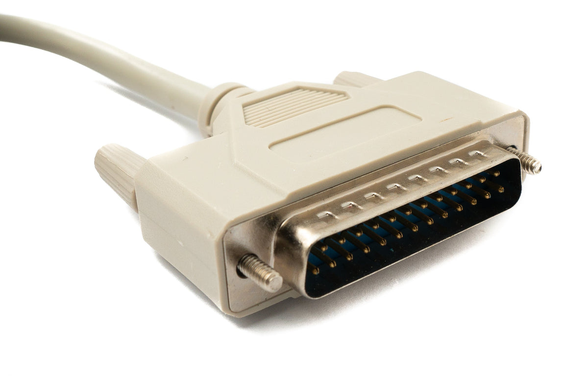 D Sub Kabel 10 m 25 Pin Stecker zu Stecker RS530 in Grau | System-S