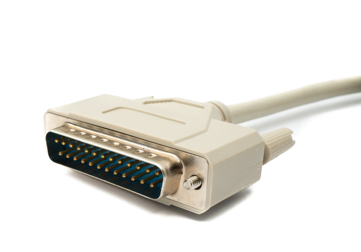 D Sub Kabel 10 m 25 Pin Stecker zu Stecker RS530 in Grau | System-S