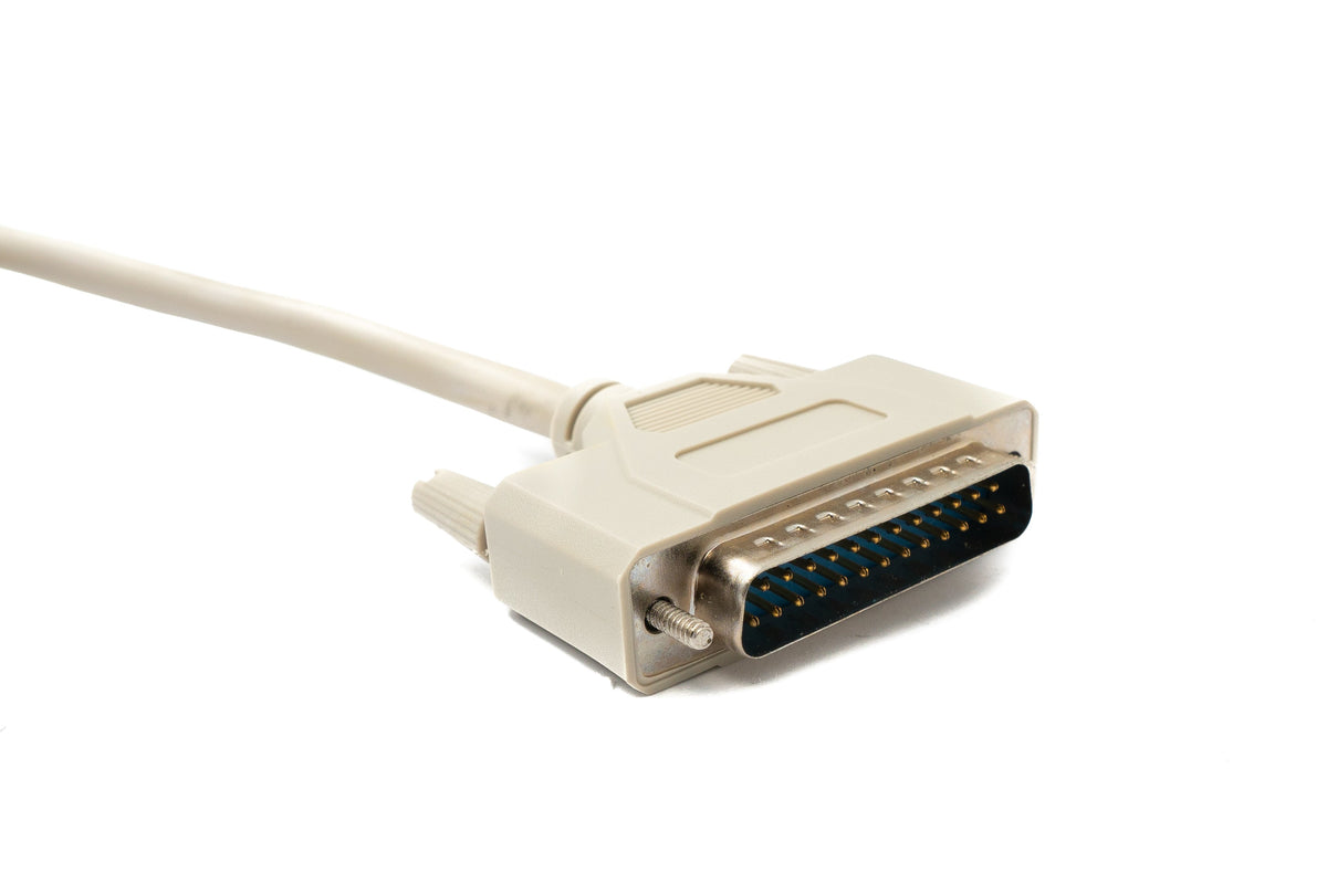 D Sub Kabel 150 cm 25 Pin Stecker zu Stecker RS530 in Grau | System-S