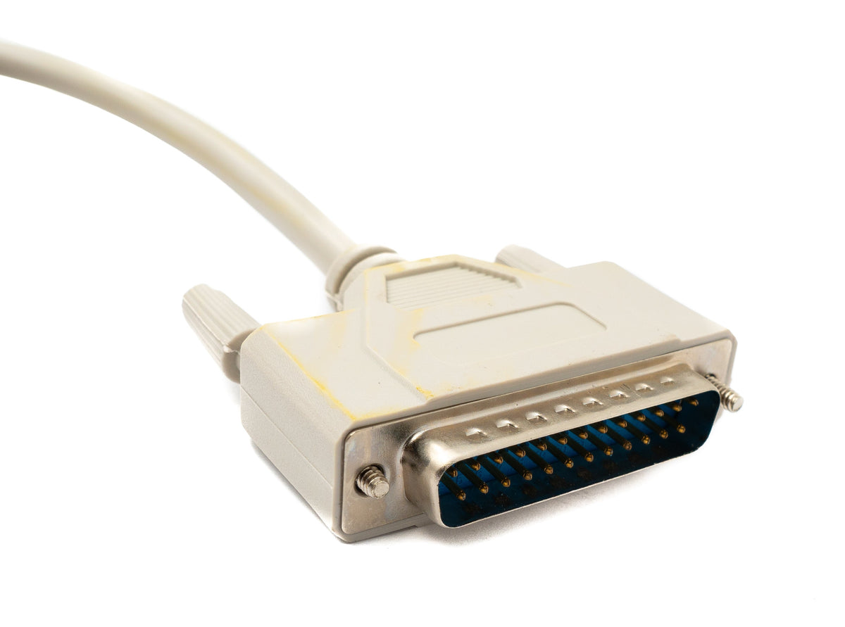 D Sub Kabel 3 m 25 Pin Stecker zu Stecker RS530 in Grau | System-S