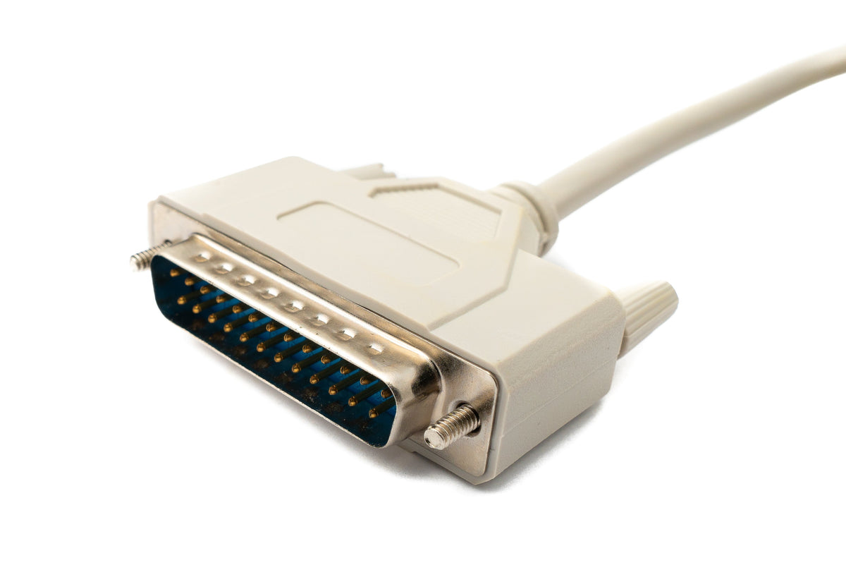 D Sub Kabel 3 m 25 Pin Stecker zu Stecker RS530 in Grau | System-S