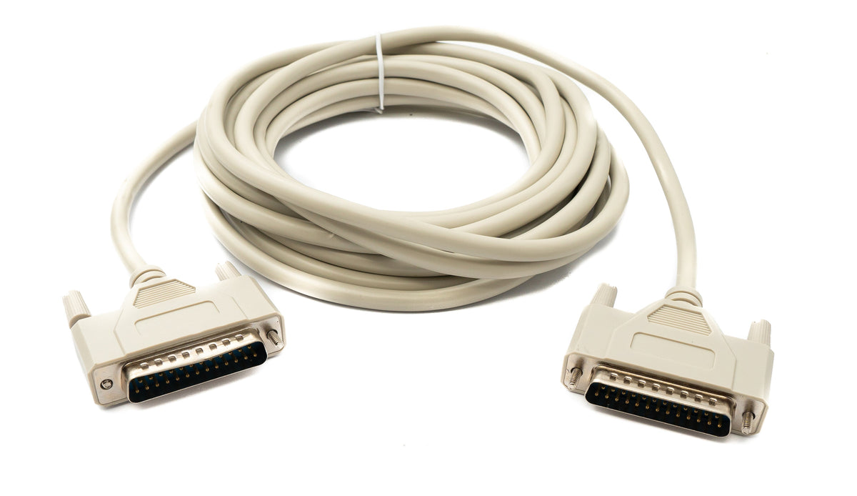 D Sub Kabel 5 m 25 Pin Stecker zu Stecker RS530 in Grau | System-S
