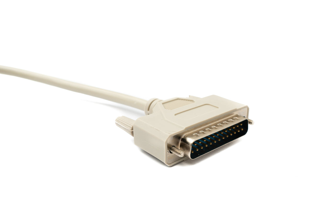 D Sub Kabel 5 m 25 Pin Stecker zu Stecker RS530 in Grau | System-S