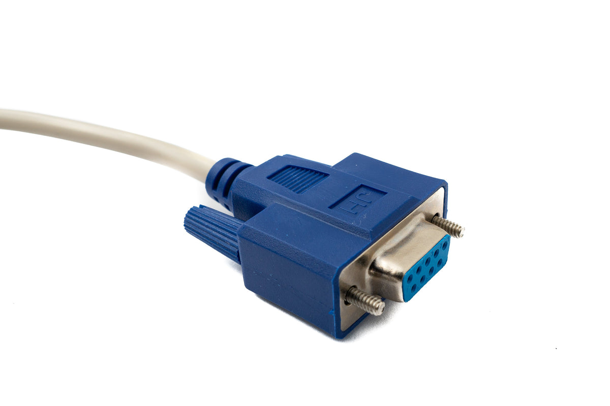 D Sub Nullmodem Kabel 3 m 9 Pin Stecker zu Stecker RS232 in Grau | System-S