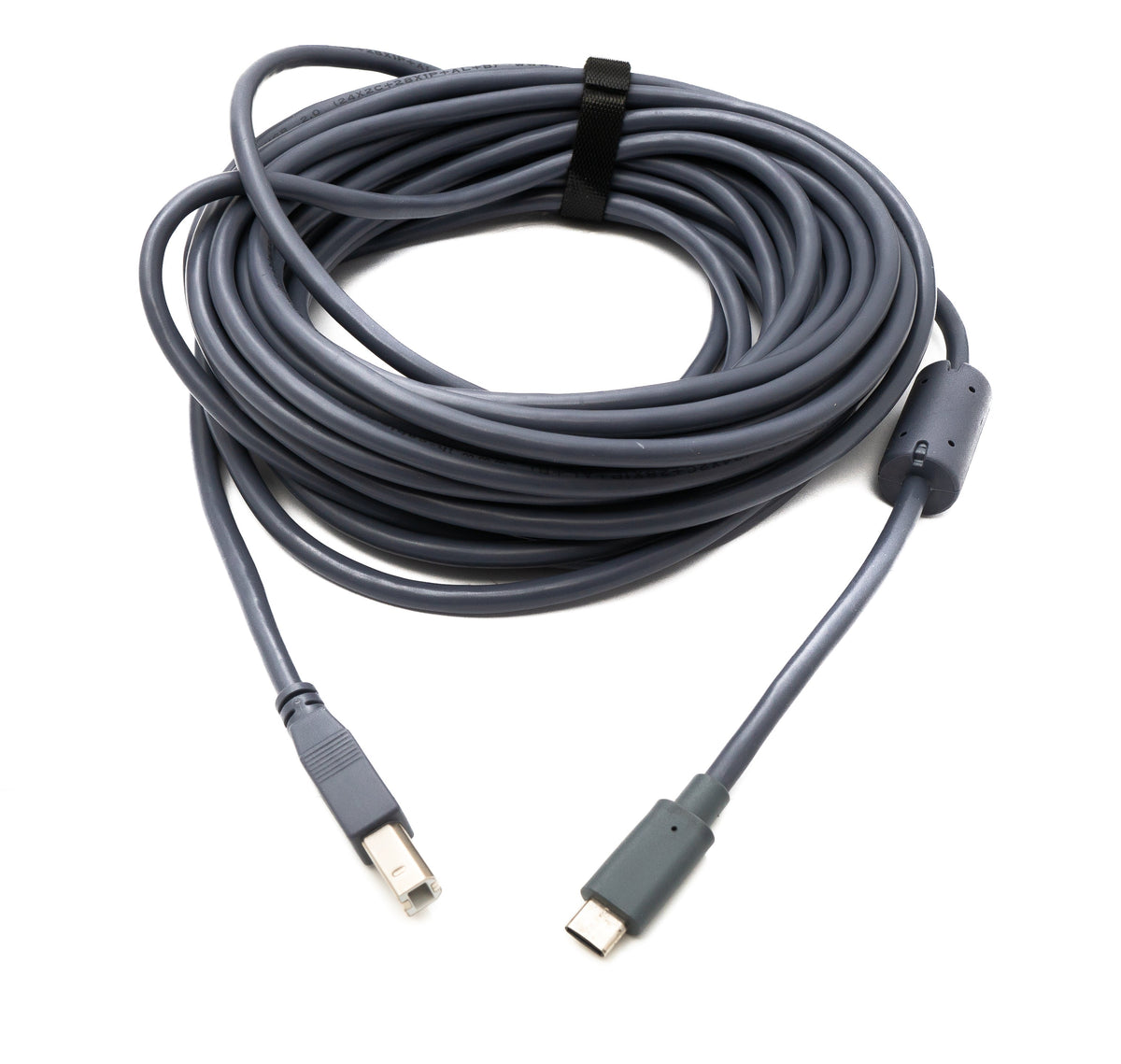 USB 3.1 Typ C Kabel 10 m Stecker zu 2.0 Typ B Stecker in Grau | System-S