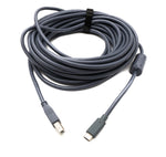 USB 3.1 Typ C Kabel 10 m Stecker zu 2.0 Typ B Stecker in Grau | System-S