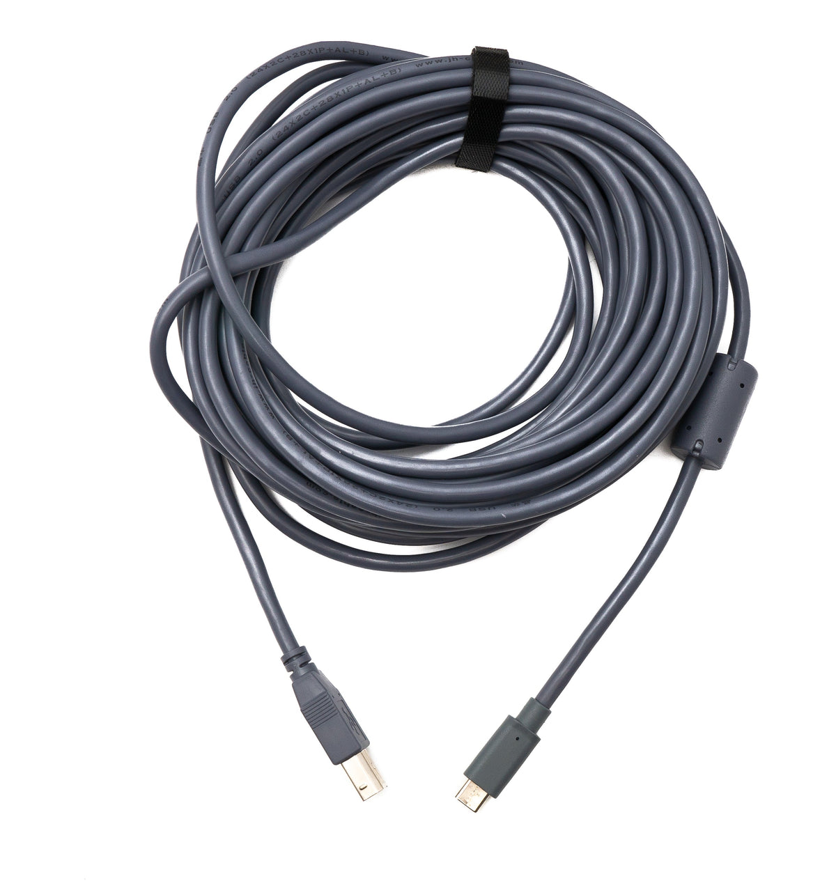 USB 3.1 Typ C Kabel 10 m Stecker zu 2.0 Typ B Stecker in Grau | System-S