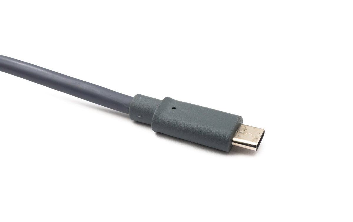 USB 3.1 Typ C Kabel 5 m Stecker zu 2.0 Typ B Stecker in Grau | System-S