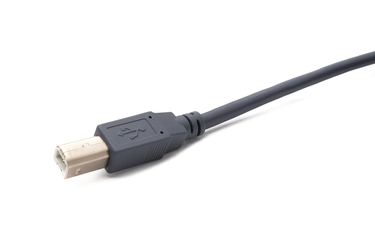 USB 3.1 Typ C Kabel 10 m Stecker zu 2.0 Typ B Stecker in Grau | System-S