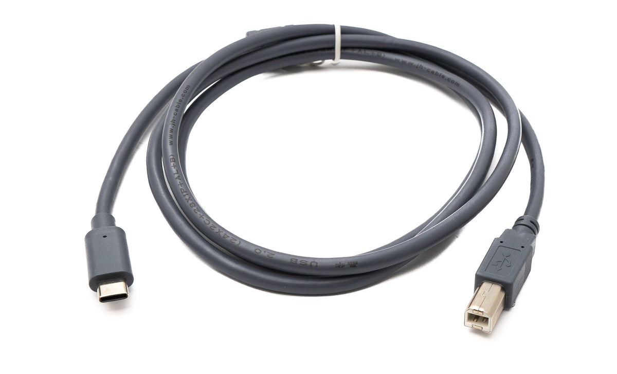 USB 3.1 Typ C Kabel 150 cm Stecker zu 2.0 Typ B Stecker in Grau | System-S