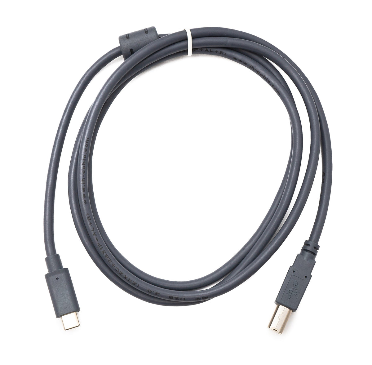 USB 3.1 Typ C Kabel 150 cm Stecker zu 2.0 Typ B Stecker in Grau | System-S