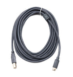 USB 3.1 Typ C Kabel 5 m Stecker zu 2.0 Typ B Stecker in Grau | System-S