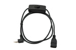 USB 2.0 Kabel 100 cm Typ A Stecker zu Buchse Schalter Winkel Down Angled | System-S