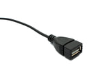 USB 2.0 Kabel 100 cm Typ A Stecker zu Buchse Schalter Winkel Down Angled | System-S