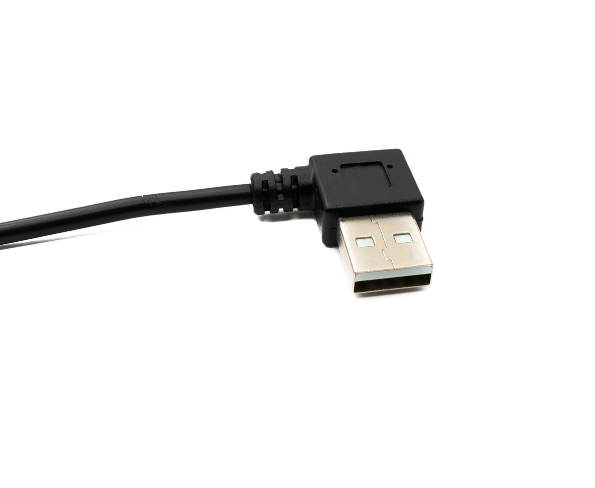 USB 2.0 Kabel 100 cm Typ A Stecker zu Buchse Schalter Winkel Left Angled | System-S