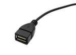 USB 2.0 Kabel 100 cm Typ A Stecker zu Buchse Schalter Winkel Left Angled | System-S