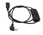 USB 2.0 Kabel 100 cm Typ A Stecker zu Buchse Schalter Winkel Up Angled | System-S