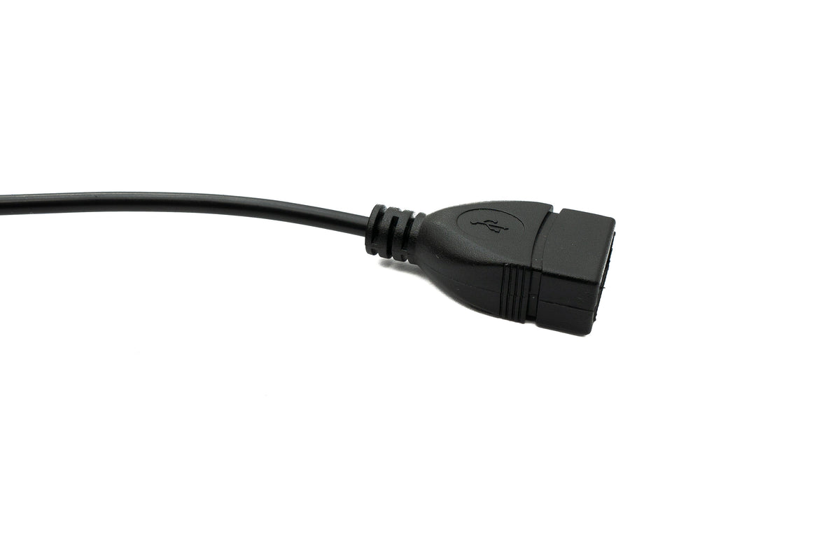 USB 2.0 Kabel 100 cm Typ A Stecker zu Buchse Schalter Winkel Up Angled | System-S