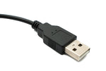 USB 2.0 Kabel 20 cm Typ A Stecker zu Buchse Schalter in Schwarz | System-S