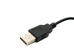 USB 2.0 Kabel 20 cm Typ A Stecker zu Buchse Schalter in Schwarz | System-S
