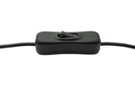 USB 2.0 Kabel 20 cm Typ A Stecker zu Buchse Schalter in Schwarz | System-S