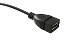 USB 2.0 Kabel 30 cm Typ A Stecker zu Buchse Schalter Winkel Left Angled | System-S