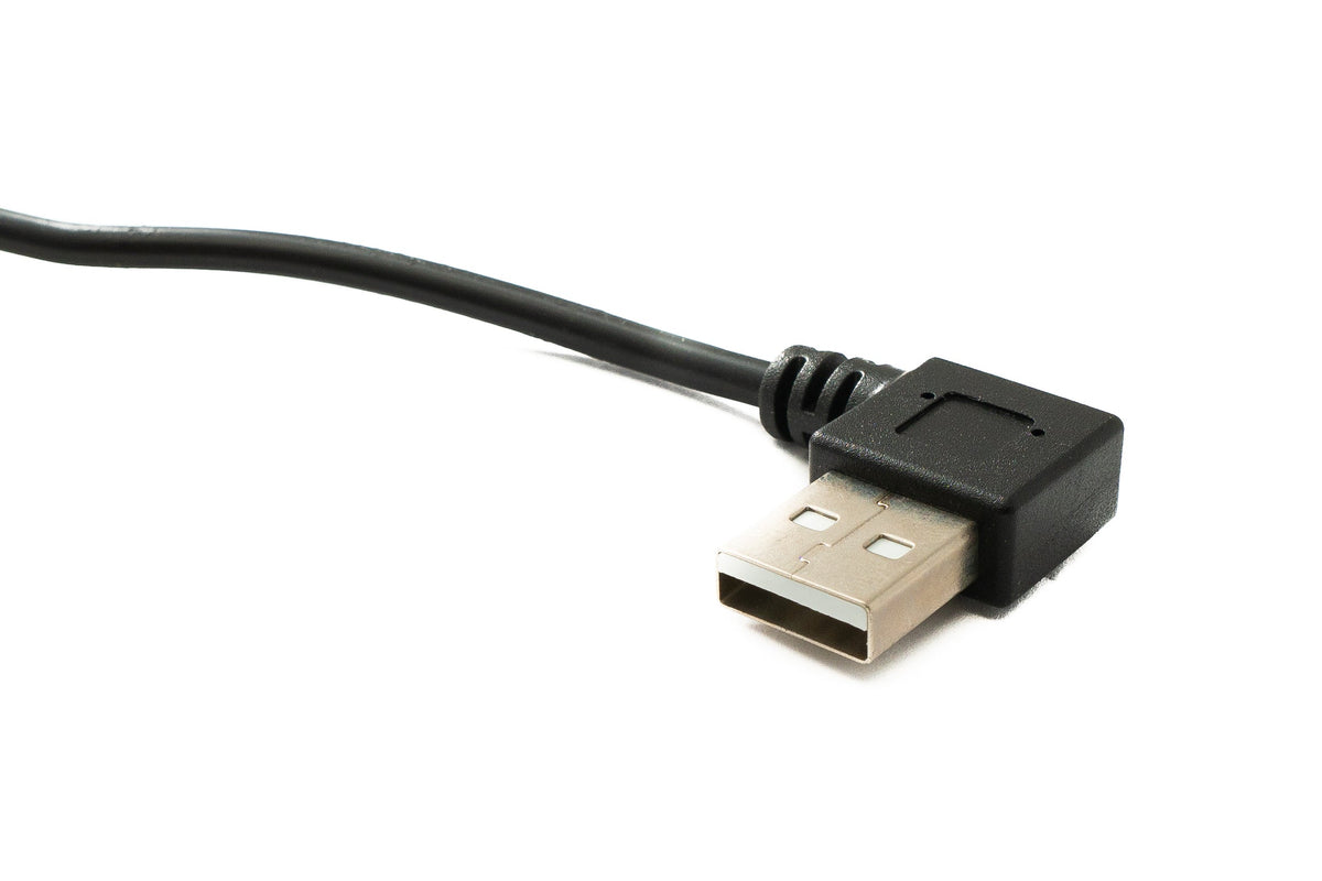 USB 2.0 Kabel 30 cm Typ A Stecker zu Buchse Schalter Winkel Left Angled | System-S